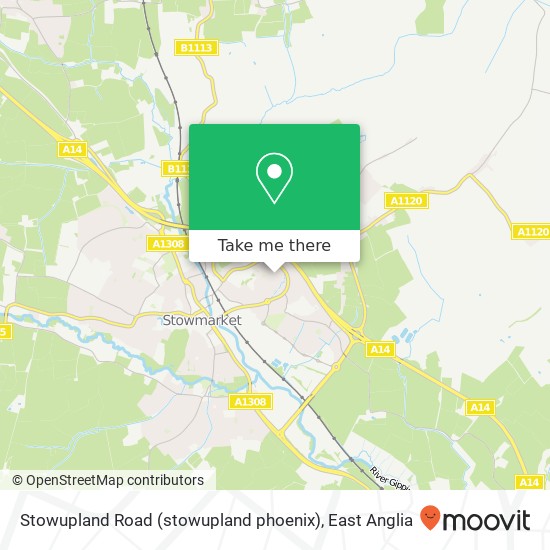 Stowupland Road (stowupland phoenix), Stowmarket Stowmarket map