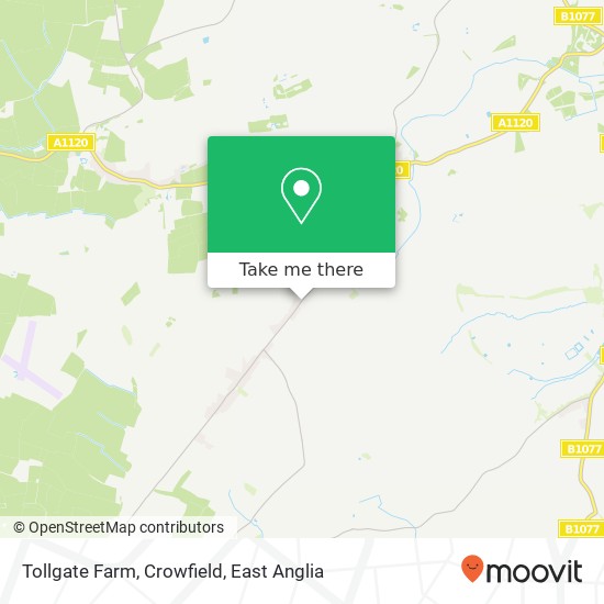 Tollgate Farm, Crowfield map