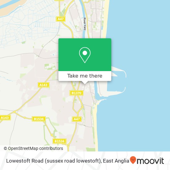 Lowestoft Road (sussex road lowestoft), Gorleston Great Yarmouth map