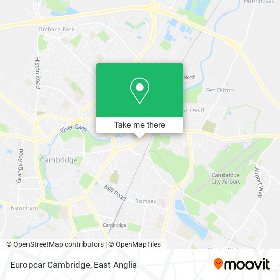 Europcar Cambridge map