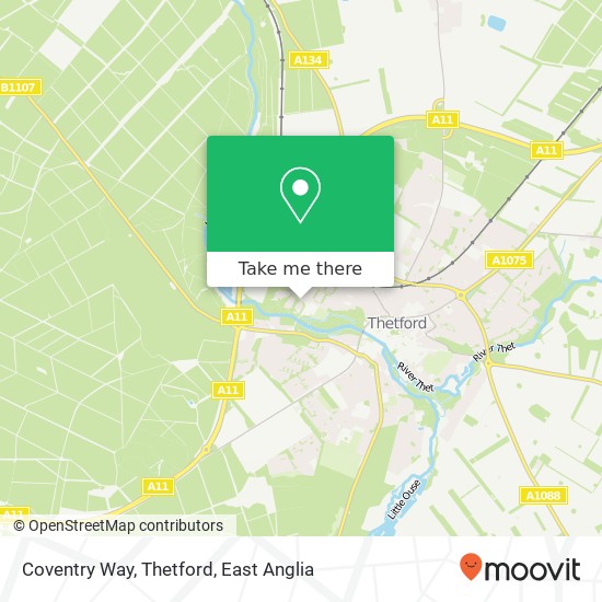 Coventry Way, Thetford map