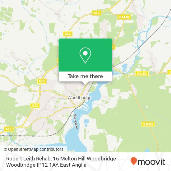 Robert Leith Rehab, 16 Melton Hill Woodbridge Woodbridge IP12 1AY map