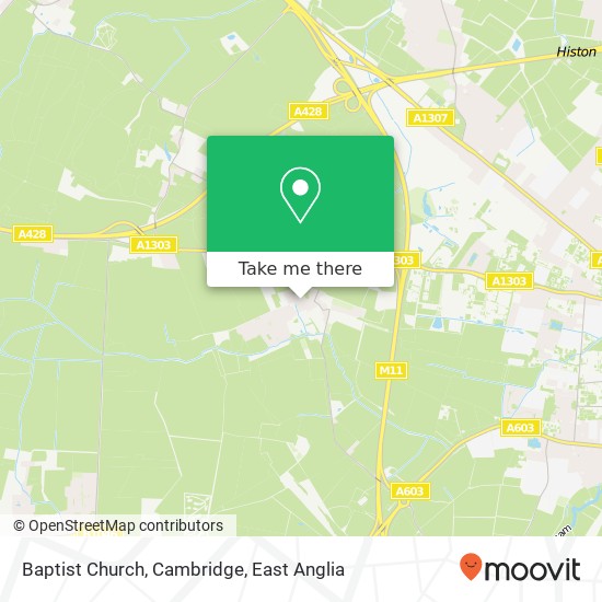 Baptist Church, Cambridge map