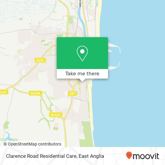Clarence Road Residential Care, 20 Clarence Road Gorleston Great Yarmouth NR31 6DT map