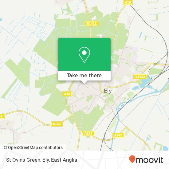 St Ovins Green, Ely map