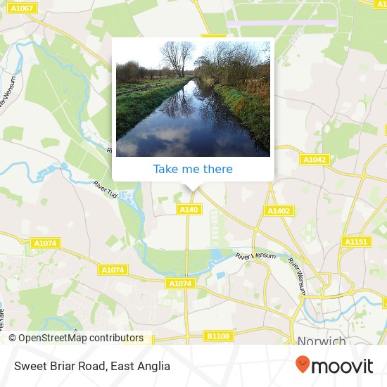 Sweet Briar Road, Norwich Norwich map