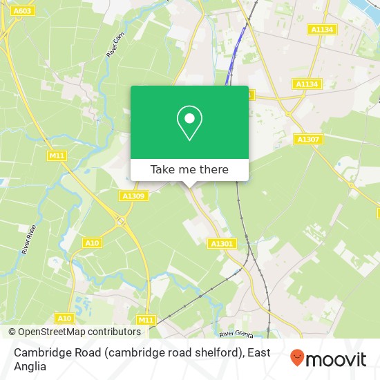 Cambridge Road (cambridge road shelford), Trumpington Cambridge map