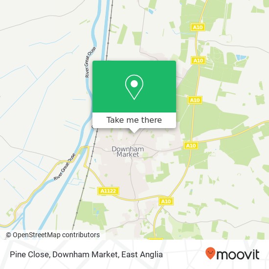 Pine Close, Downham Market map