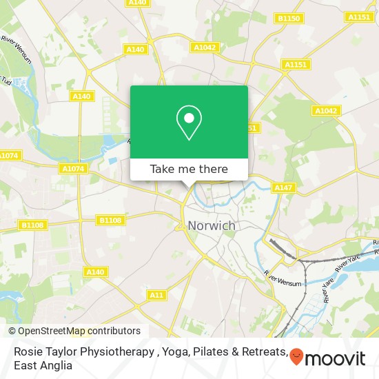 Rosie Taylor Physiotherapy , Yoga, Pilates & Retreats, Norwich Norwich map