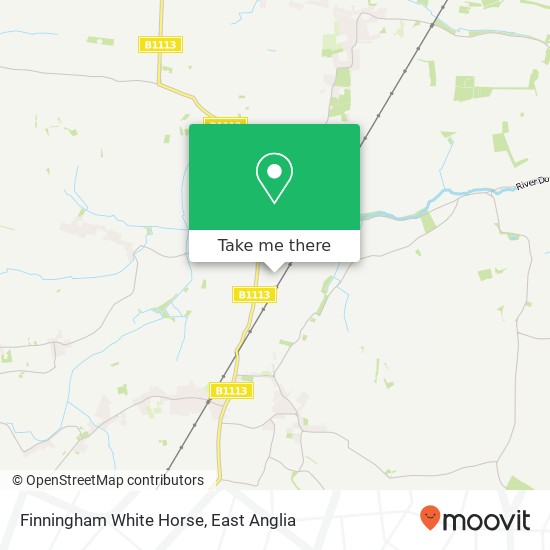 Finningham White Horse map