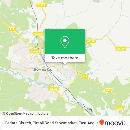 Cedars Church, Pintail Road Stowmarket map