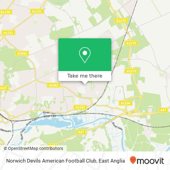 Norwich Devils American Football Club, Laundry Lane Thorpe St Andrew Norwich NR7 0XQ map