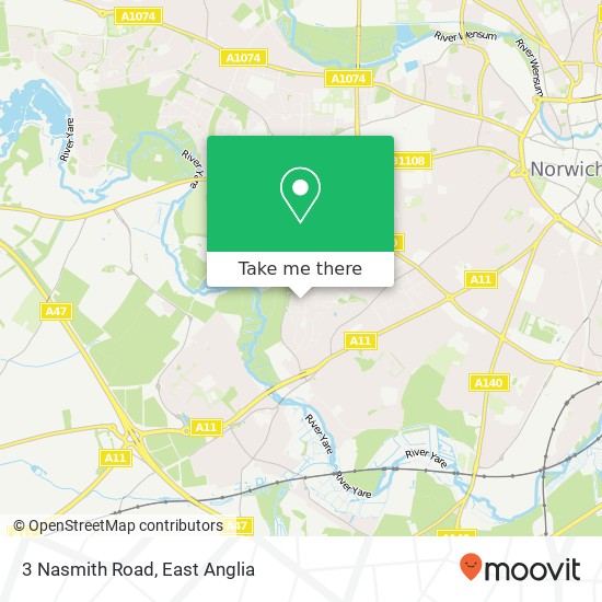 3 Nasmith Road, Norwich Norwich map