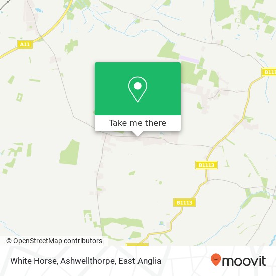 White Horse, Ashwellthorpe map