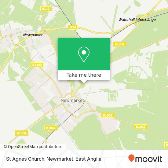 St Agnes Church, Newmarket map