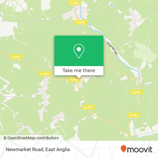 Newmarket Road, Ashley Newmarket map