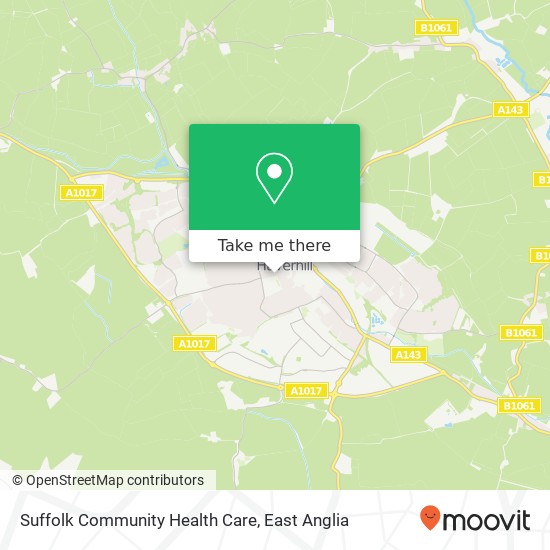 Suffolk Community Health Care, Camps Road Haverhill Haverhill CB9 8HF map