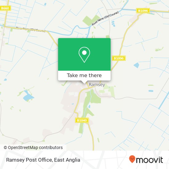 Ramsey Post Office, Whytefield Road Ramsey Huntingdon PE26 1AQ map