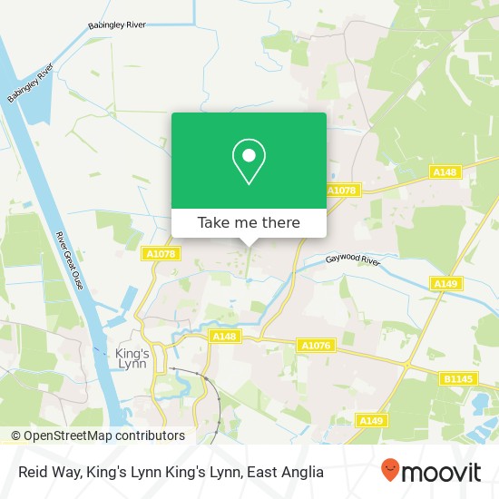 Reid Way, King's Lynn King's Lynn map