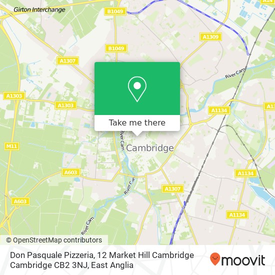 Don Pasquale Pizzeria, 12 Market Hill Cambridge Cambridge CB2 3NJ map