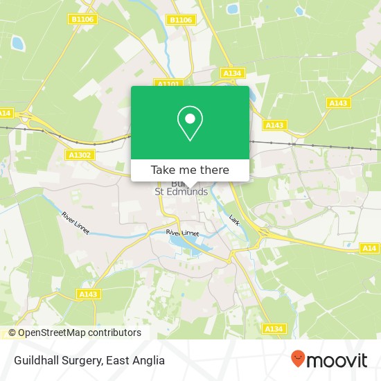 Guildhall Surgery, Lower Baxter Street Bury St Edmunds Bury St Edmunds IP33 1ET map