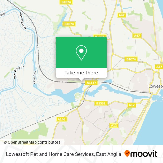 Lowestoft Pet and Home Care Services map