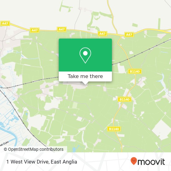 1 West View Drive, Lingwood Norwich map