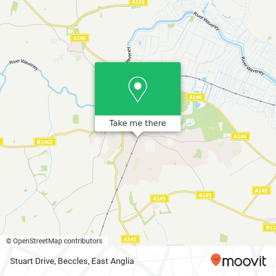Stuart Drive, Beccles map