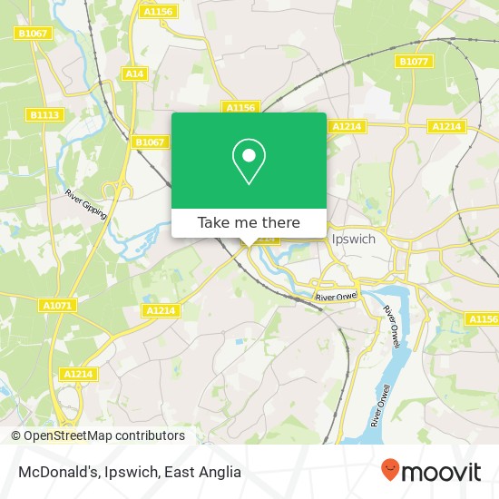 McDonald's, Ipswich map