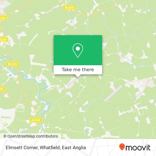 Elmsett Corner, Whatfield map