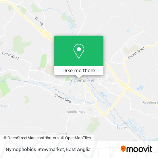 Gymophobics Stowmarket map
