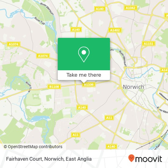 Fairhaven Court, Norwich map