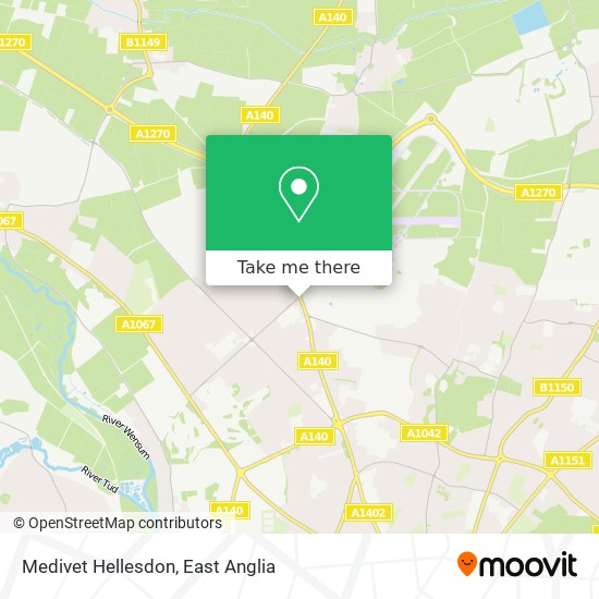 Medivet Hellesdon map