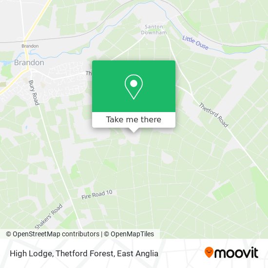High Lodge, Thetford Forest map