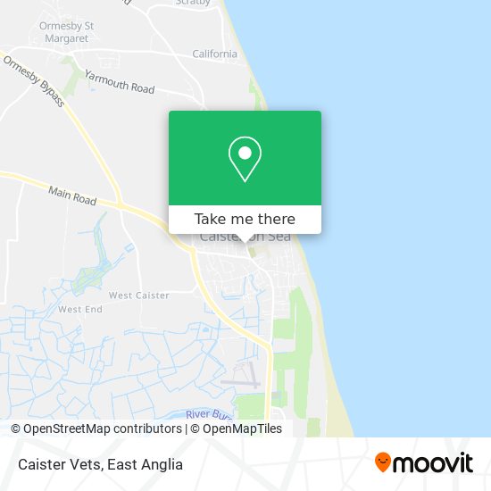 Caister Vets map
