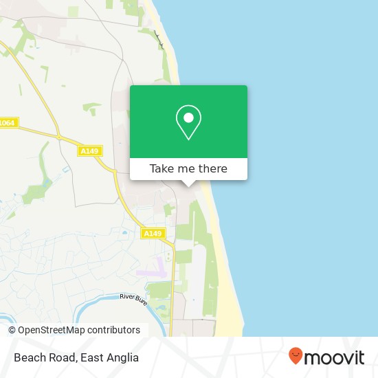 Beach Road, Caister on Sea Great Yarmouth map