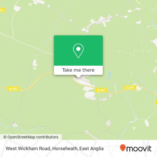 West Wickham Road, Horseheath map