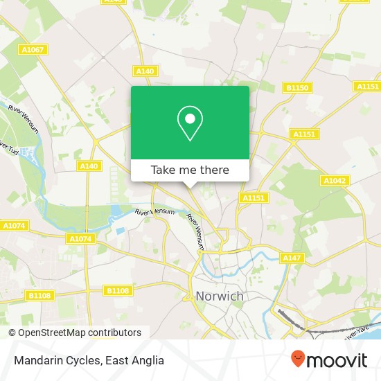 Mandarin Cycles, 1 Penn Grove Norwich Norwich NR3 3JZ map