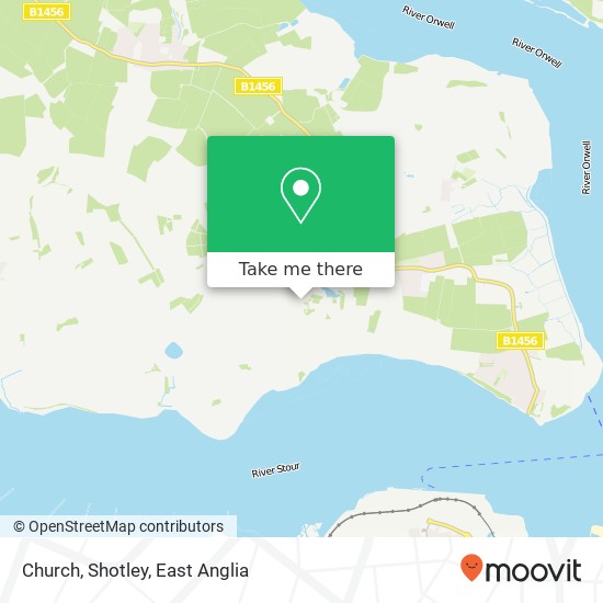 Church, Shotley map