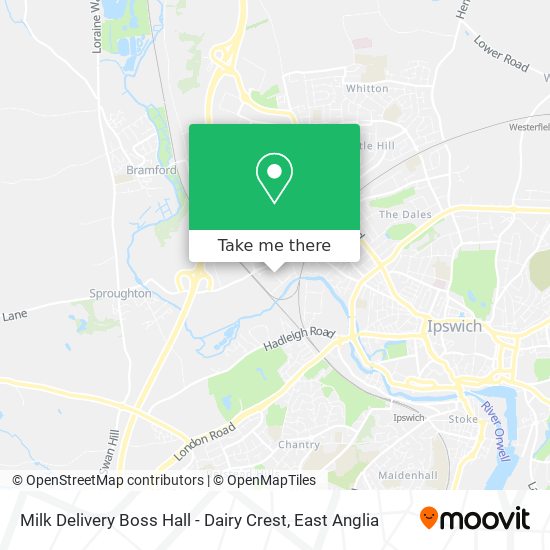 Milk Delivery Boss Hall - Dairy Crest map