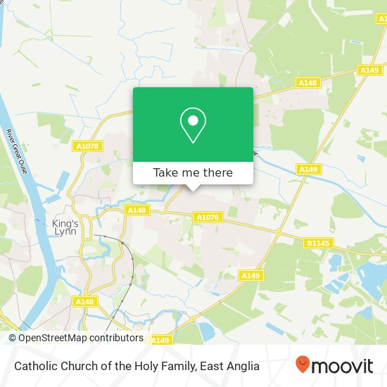 Catholic Church of the Holy Family, Field Lane King's Lynn King's Lynn PE30 4 map