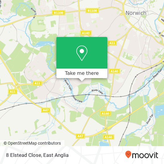 8 Elstead Close, Norwich Norwich map