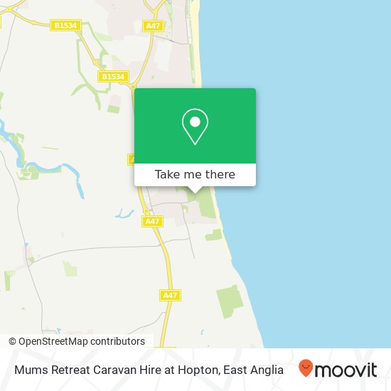 Mums Retreat Caravan Hire at Hopton map