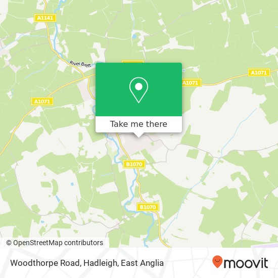 Woodthorpe Road, Hadleigh map