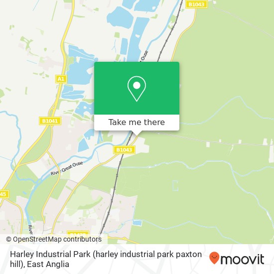 Harley Industrial Park (harley industrial park paxton hill), Great Paxton St Neots map