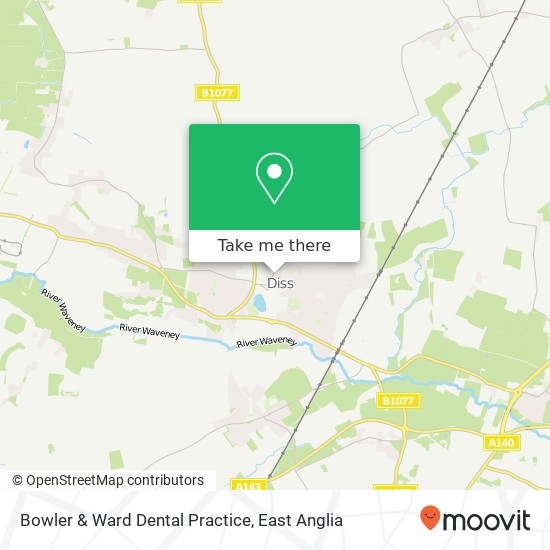 Bowler & Ward Dental Practice, 65 Mount Street Diss Diss IP22 4QQ map