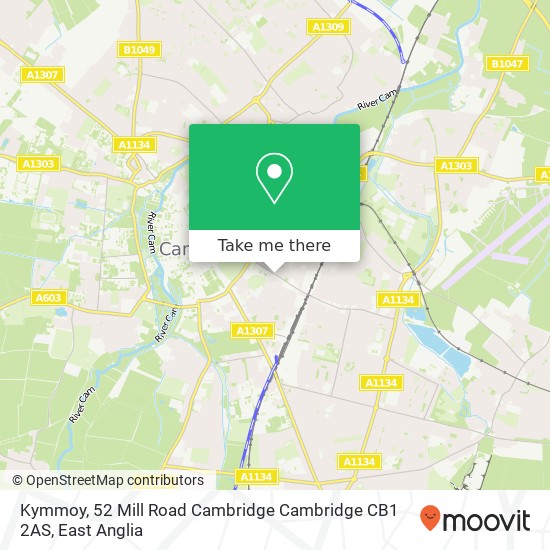 Kymmoy, 52 Mill Road Cambridge Cambridge CB1 2AS map