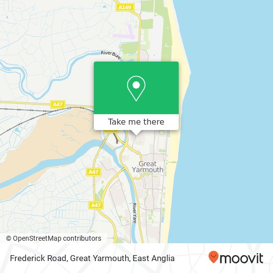 Frederick Road, Great Yarmouth map