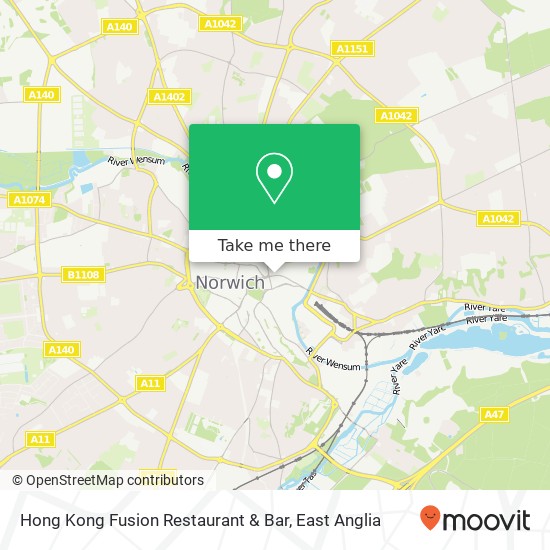 Hong Kong Fusion Restaurant & Bar, 22 Prince of Wales Road Norwich Norwich NR1 1LB map