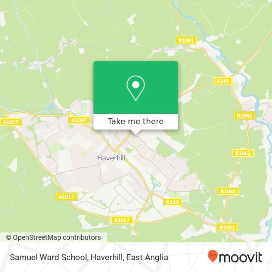 Samuel Ward School, Haverhill map